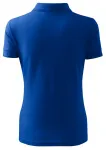 Moteriški elegantiški polo marškinėliai, karališkai mėlyna