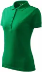 Moteriški elegantiški polo marškinėliai, žolė žalia